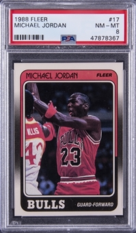 1988-89 Fleer #17 Michael Jordan - PSA NM-MT 8